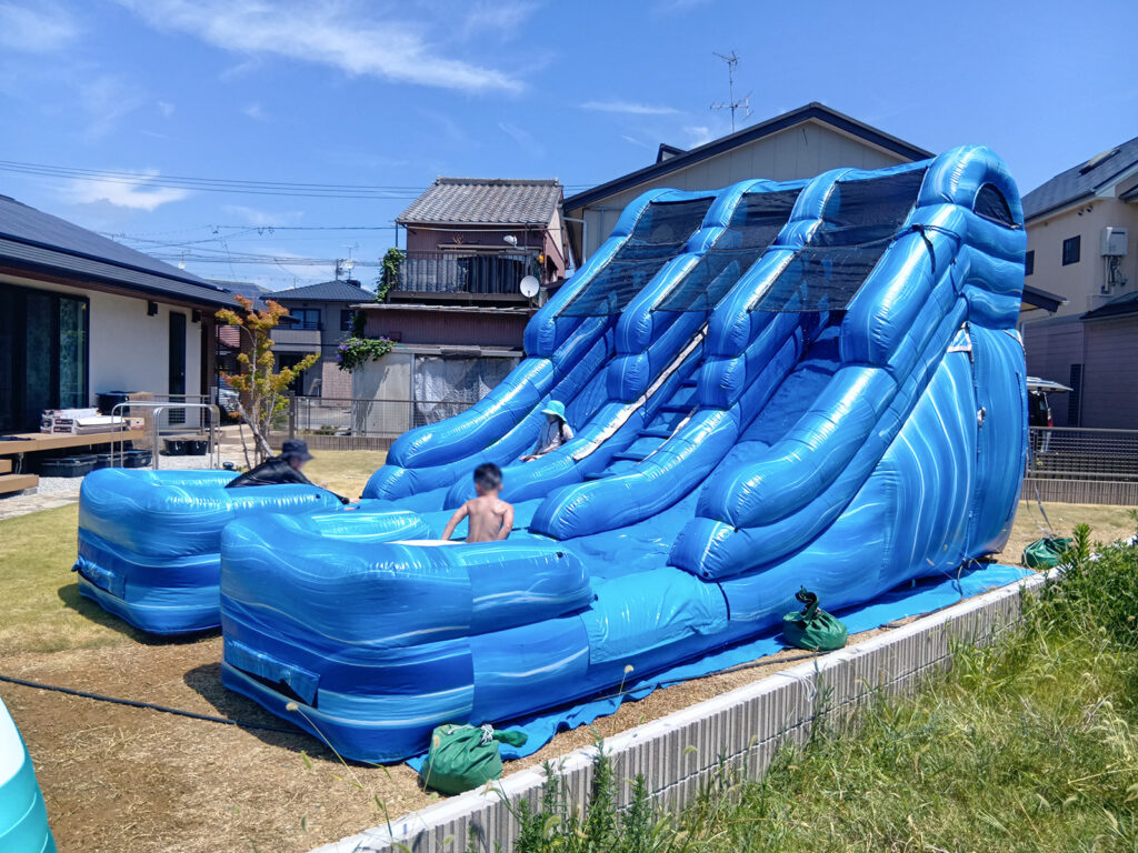 静岡県浜松市でウォータースライダー使用