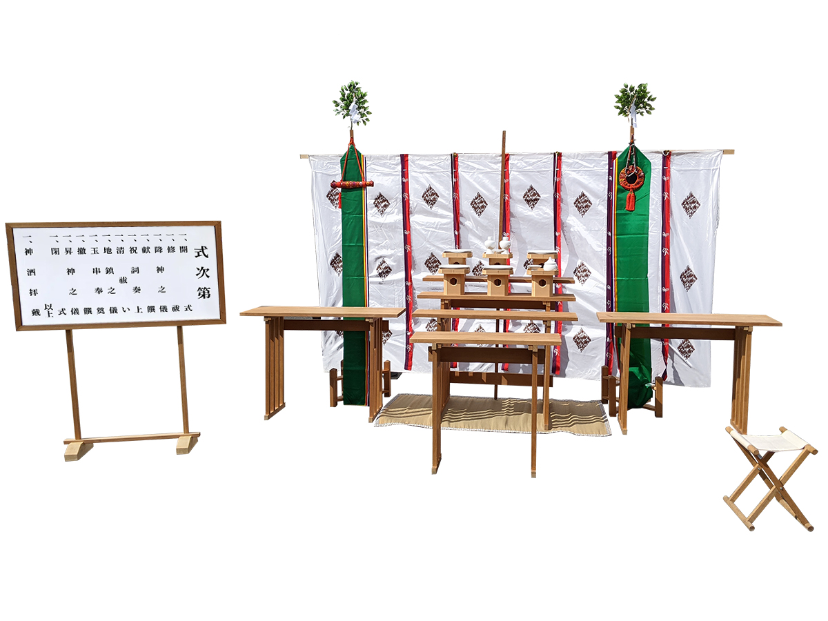 神道 特上祭壇宮 スプルース製 北米産桧 おまかせ工房 中 のための祭具一式フルセット モールセンター